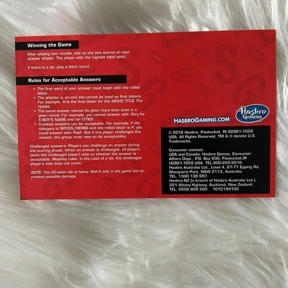 Hasbro gaming classic Scattegories Game party board game Ages 12 and up - Picture 6 of 6